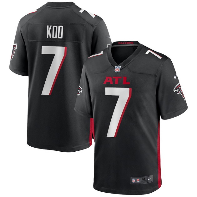 mens nike younghoe koo black atlanta falcons game jersey